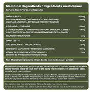 Advanced Genetics GO DARK, 60 Caps Nutritional Panel - SupplementSourceca