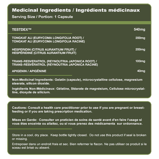 Advanced Genetics TESTDEX (Anti-Estrogen), 30 Caps Nutritional Panel - SupplementSourceca