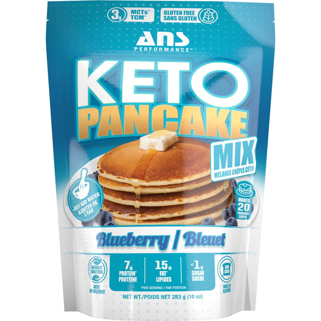 ANS Performance Keto Pancake Mix, Makes 20 Pancakes Blueberry - SupplementSource.ca