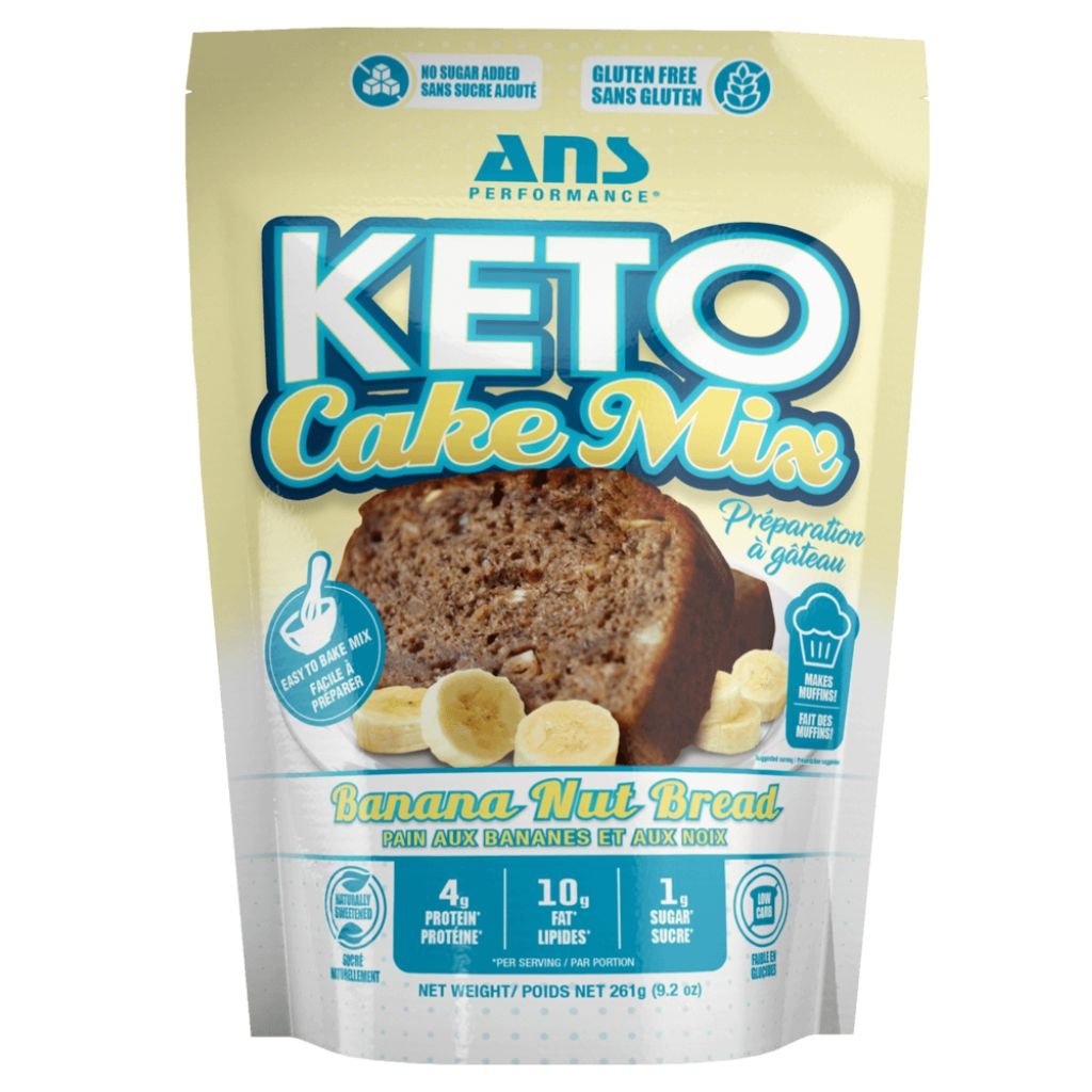 ANS Performance KETO CAKE MIX, 16 Servings Banana Nut Bread SupplementSource.ca