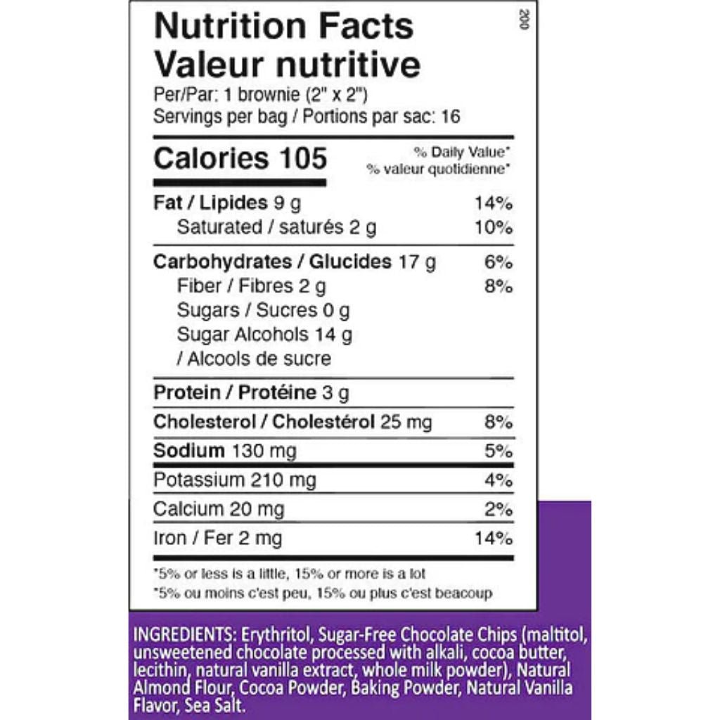 ANS Performance KETO BROWNIE MIX, 16 Servings Nutrition Facts SupplementSource.ca