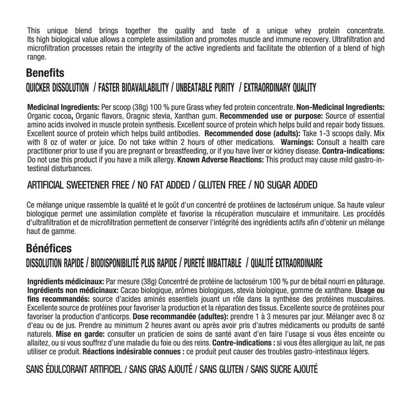 ATP Lab Grass Fed Whey, 1.8kg Ingredients - SupplementSource.ca