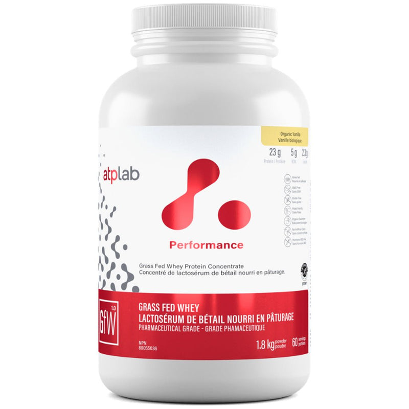 ATP Lab Grass Fed Whey, 1.8kg Organic Vanilla - SupplementSource.ca