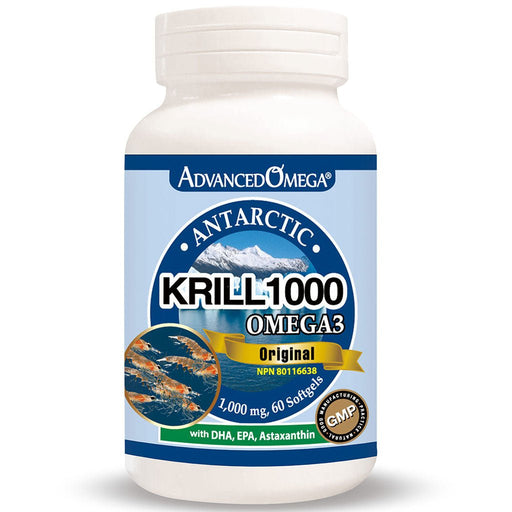 Advanced Omega Krill 1000 Omega 3 60 Softgels - SupplementSource.ca