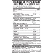 Allmax Amino Cuts (A:Cuts) Dye Free 36 Servings Blue Raspberry Nutrition Panel - SupplementSource.ca