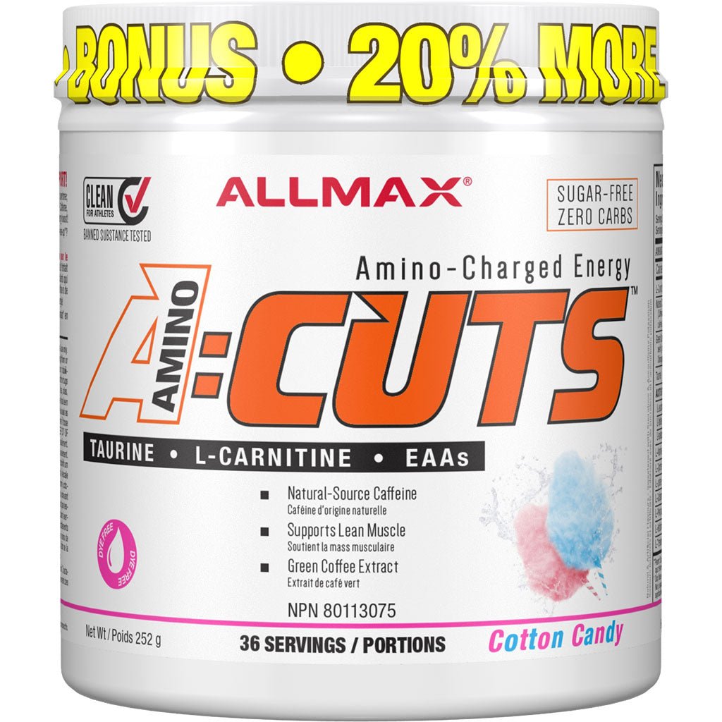 Allmax Amino Cuts (A:Cuts) Dye Free 36 Servings Cotton Candy - SupplementSource.ca
