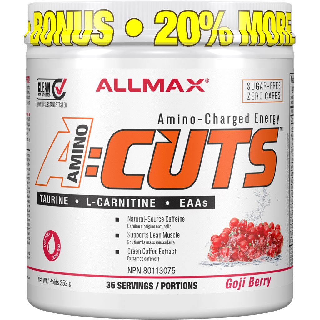 Allmax Amino Cuts (A:Cuts) Dye Free 36 Servings Gogi Berry - SupplementSource.ca