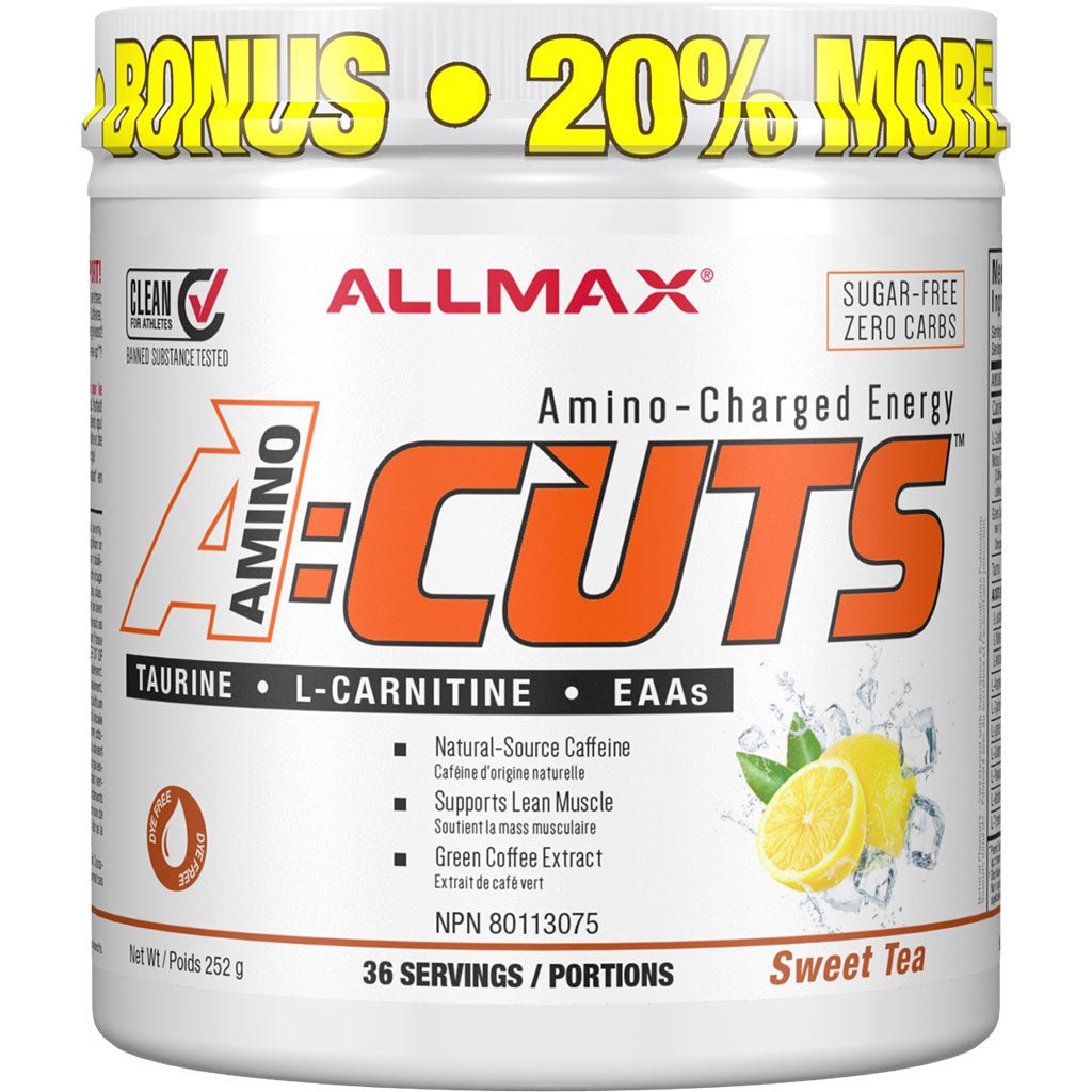 Allmax Amino Cuts (A:Cuts) Dye Free 36 Servings Sweet Tea - SupplementSource.ca