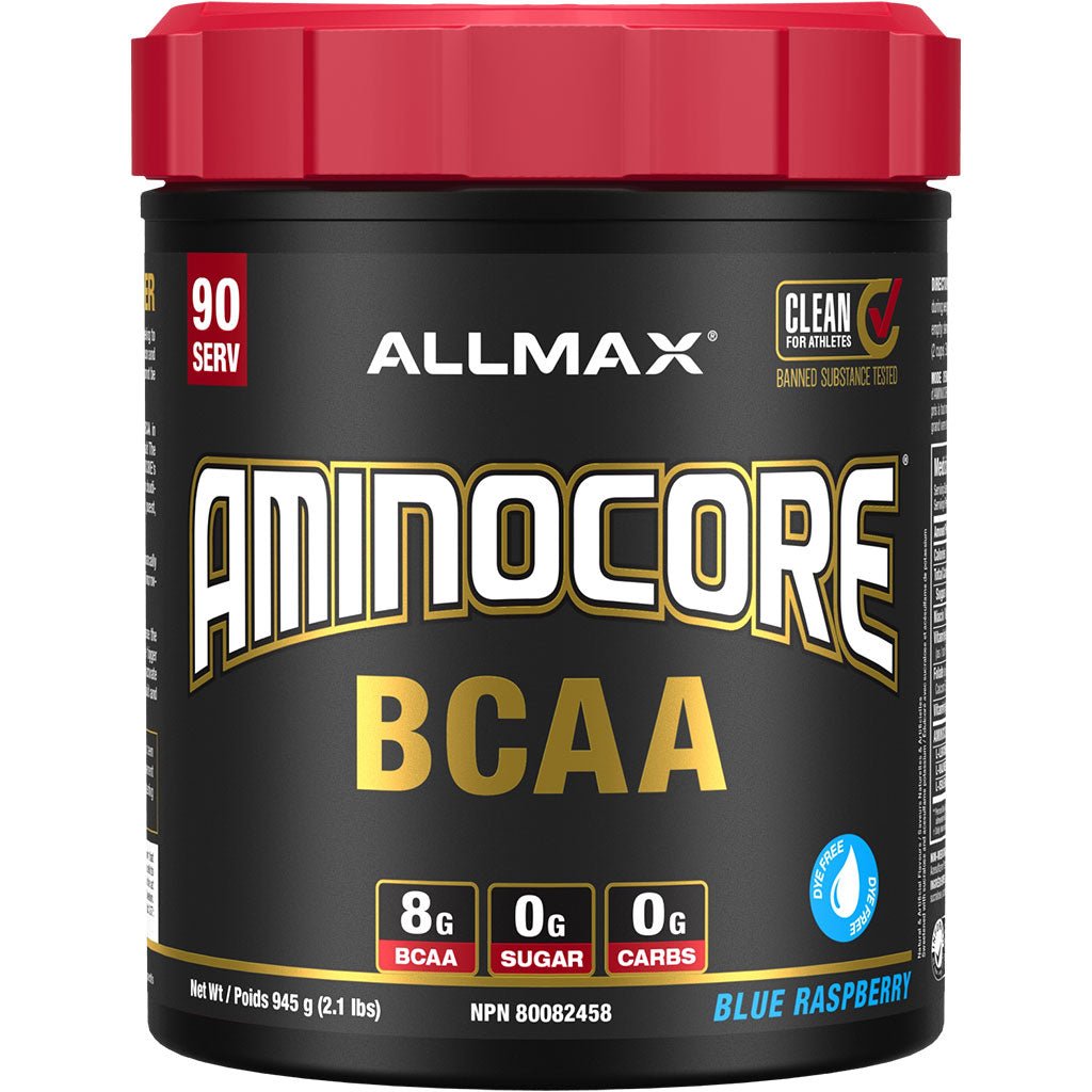 Allmax Aminocore 90 Servings Blue Raspberry - Gift Card Combo - SupplementSource.ca