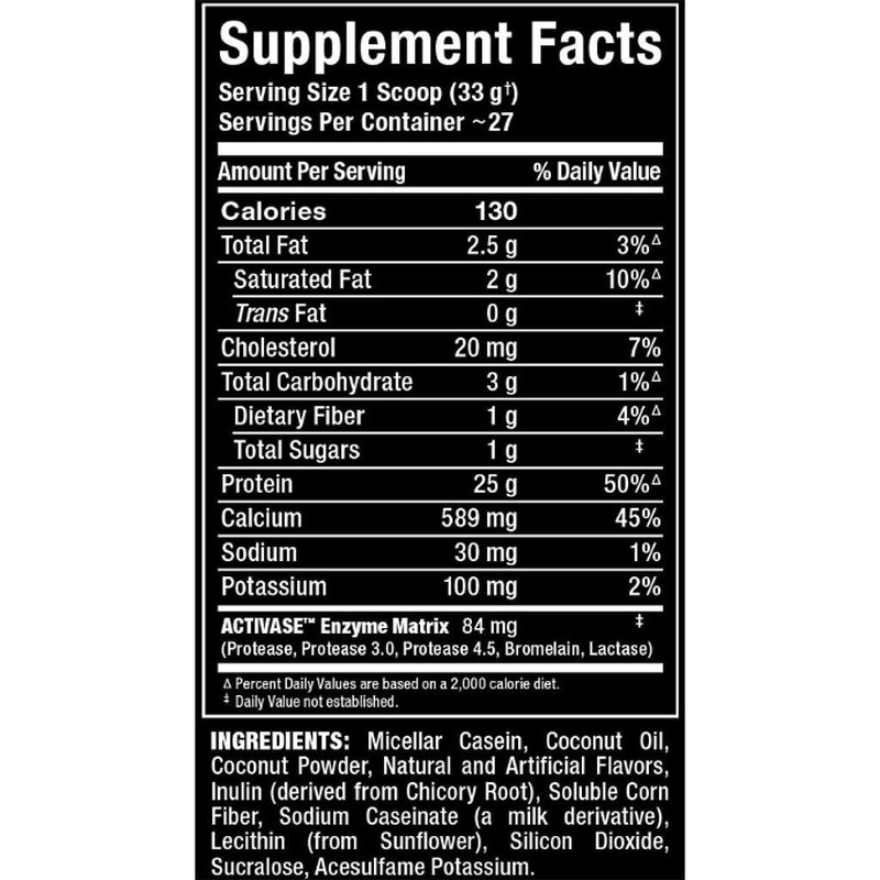 Allmax Casein FX, 2lb Nutritional Panel - SupplementSourceca