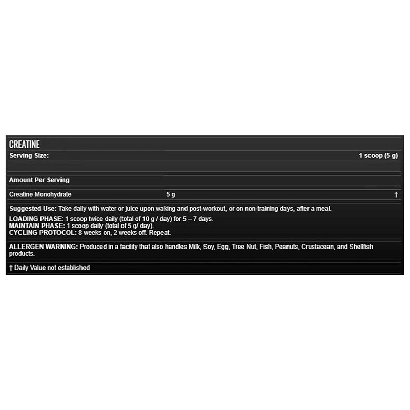 Allmax Creatine Monohydrate, 1000g Nutritional Panel - SupplementSourceca