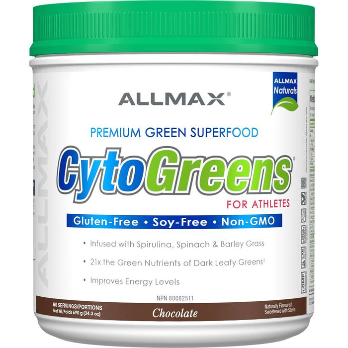 Allmax Cytogreens, 60 Servings Chocolate - SupplementSource.ca