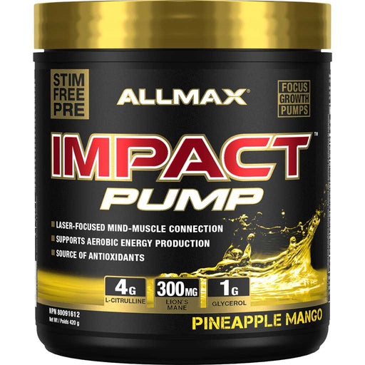 Allmax IMPACT PUMP, 30 Servings Blue Pineapple Mango - SupplementSource.ca