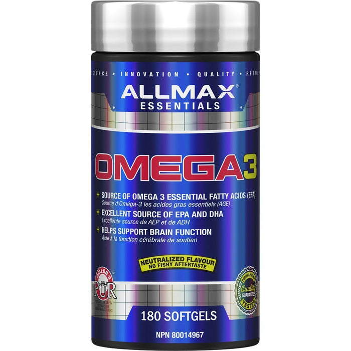 Allmax Omega 3,180 Softgels - SupplementSource.ca