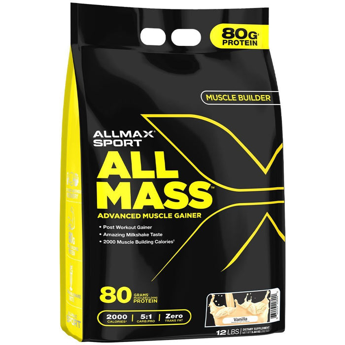 Allmax ALLMASS, 12lb Vanilla - SupplementSourceca