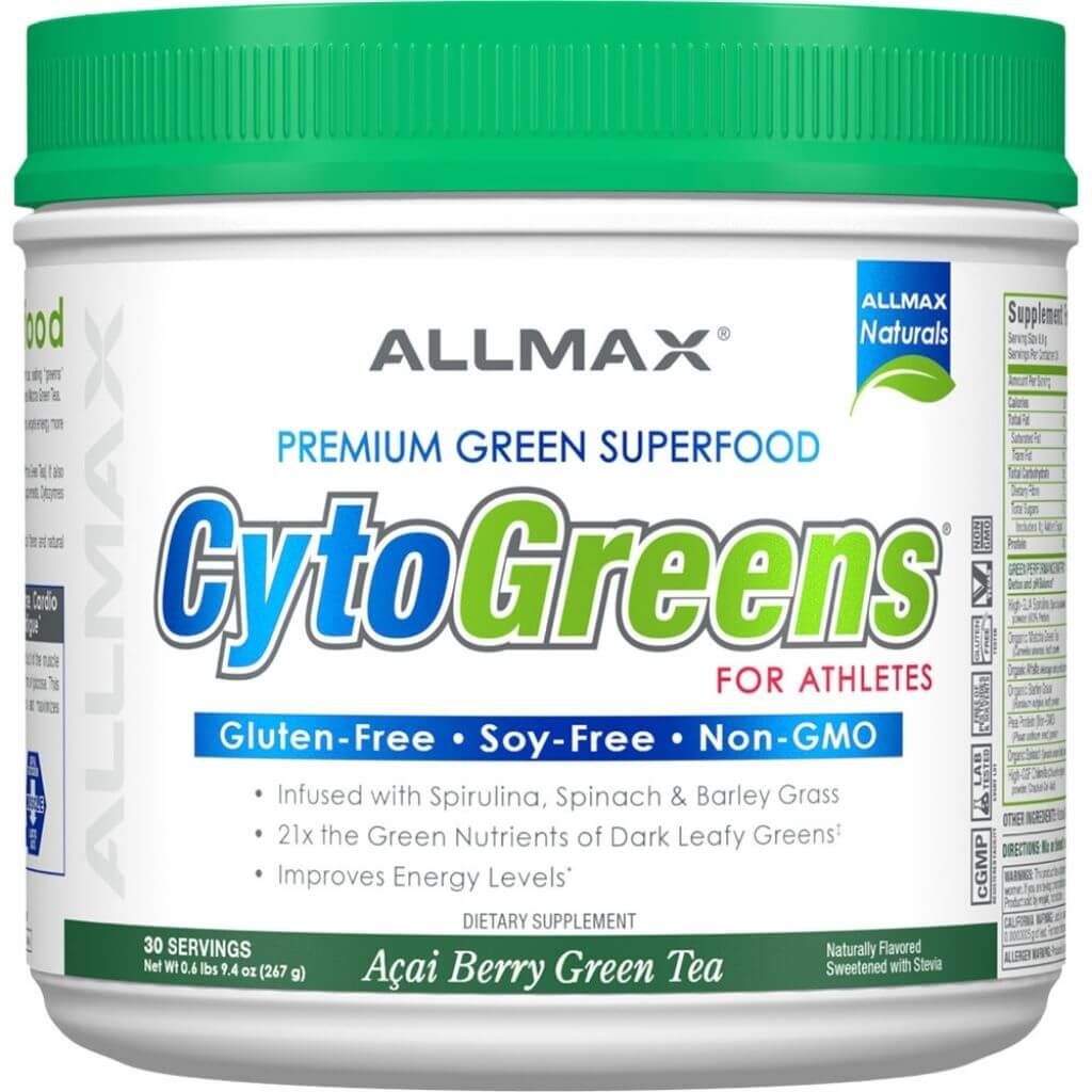 Allmax CYTOGREENS, 30 Servings Acai Berry Green Tea - SupplementSourceca