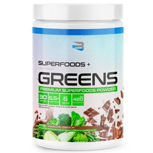 Believe Supplements SuperFoods + Greens 30 Servings Chocolate - SupplementSource.ca