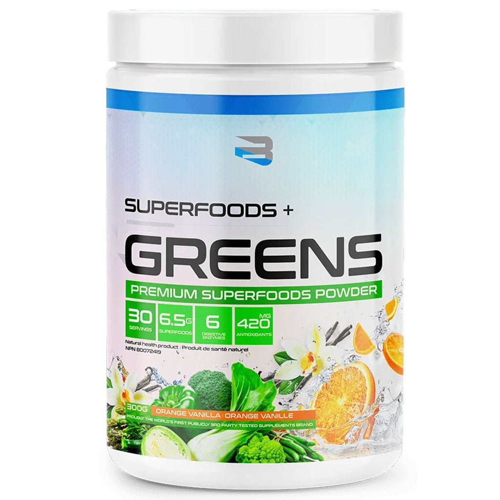 Believe Supplements SuperFoods + Greens 30 Servings Orange Vanilla - SupplementSource.ca