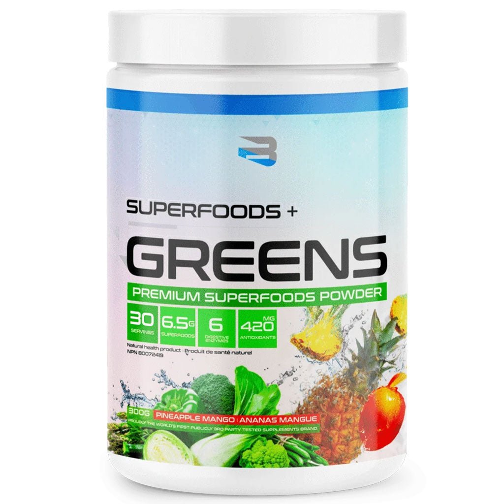 Believe Supplements SuperFoods + Greens 30 Servings Pineapple Mango - SupplementSource.ca
