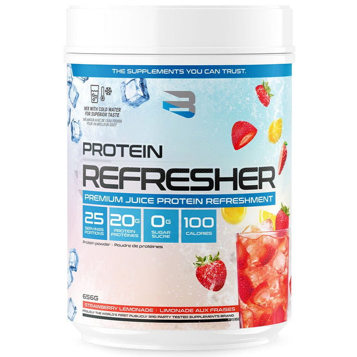 Believe Supplements Protein Refresher, 25 Servings Strawberry Lemonade - SupplementSource.ca