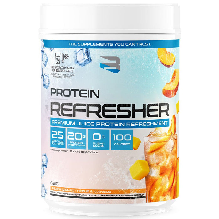 Believe Supplements Protein Refresher, 25 Servings Peach Mango - SupplementSource.ca