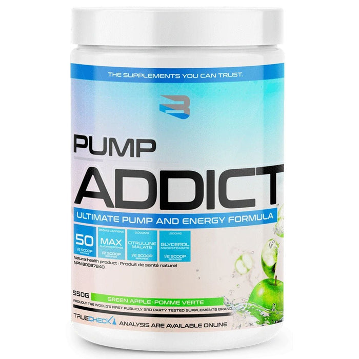 Believe Supplements Pump Addict 50 Servings Green Apple - SupplementSource.ca