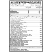 Beyond Yourself Amino ZZZ 30 Servings Nutrition Panel - Supplementsource.ca