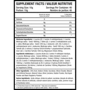 Beyond Yourself AMRAP, 40 Servings Nutrition Panel - SupplementSource.ca