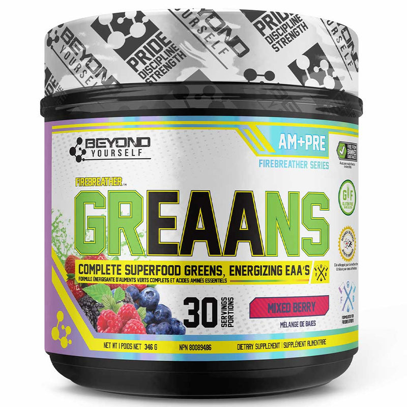 Beyond Yourself GrEAAns 30 Servings Mixed Berry - SupplementSource.ca