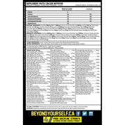 Beyond Yourself GrEAAns 30 Servings Nutrition Panel - SupplementSource.ca