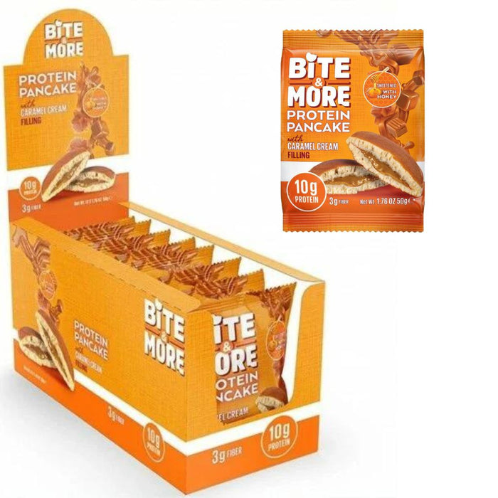 Bite & More Protein Pancakes Box Caramel - SupplementSource.ca
