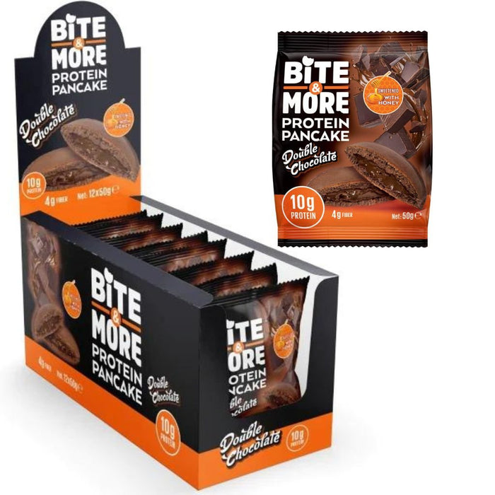 Bite & More Protein Pancakes Box Double Chocolate - SupplementSource.ca