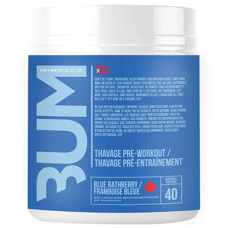 CBUM THAVAGE PRE-WORKOUT, 40 Servings Blue Rathberry -  SupplementSource.ca