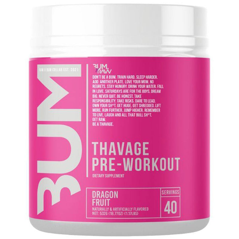 CBUM THAVAGE PRE-WORKOUT, 40 Servings Dragon Fruit -  SupplementSource.ca