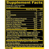 Cellucor C4 Ripped Sport 30 Servings Nutrition Panel - SupplementSource.ca