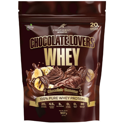 Confident Sports Chocolate Lovers Whey, 2lbs Chcolate Banana - SupplementSource.ca