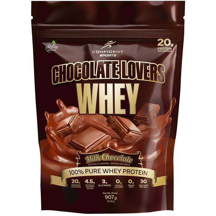 Confident Sports Chocolate Lovers Whey, 2lbs Milk Chcolate - SupplementSource.ca