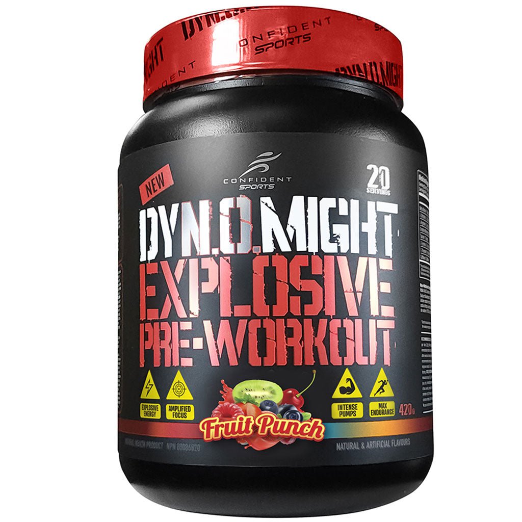 Confident Sports Dynomight, 20 Servings Fruit Punch - SupplementSource.ca