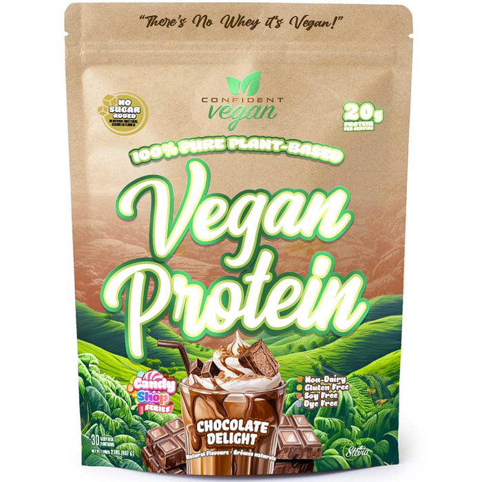 Confident Vegan Vegan Protein 2lb Chocolate Delight - SupplementSource.ca