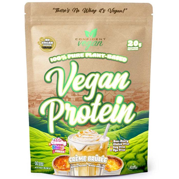 Confident Vegan Vegan Protein 2lb Creme Brulee - SupplementSource.ca