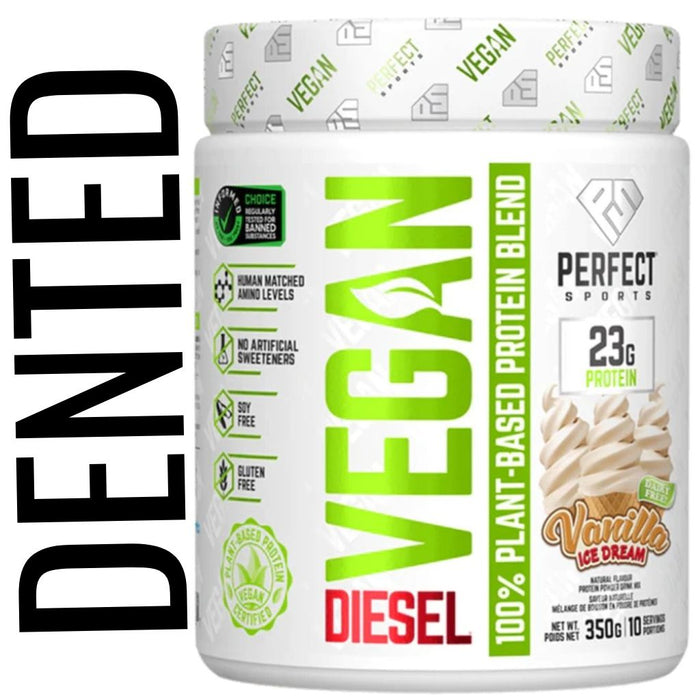 DENTED Perfect Sports DIESEL VEGAN 100% PLANT-BASED PROTEIN, 350g
