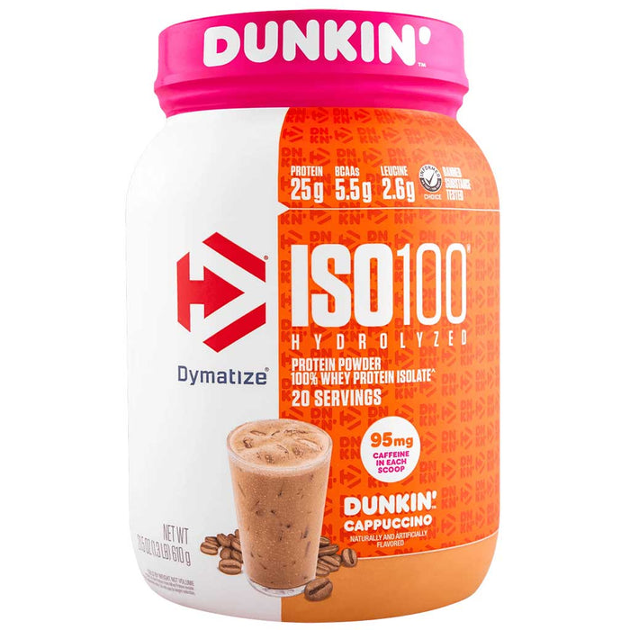 Dymatize ISO100 20 Servings Dunkin' Cappuccino - SupplementSource.ca