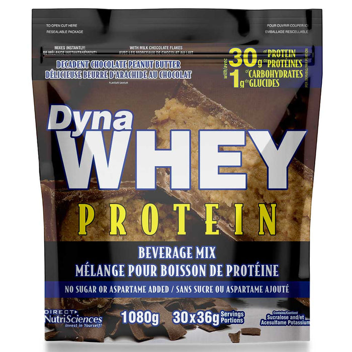 DynaPure DynaWhey, 1080g Decadent Chocolate Peanut Butter  - SupplementSource.ca