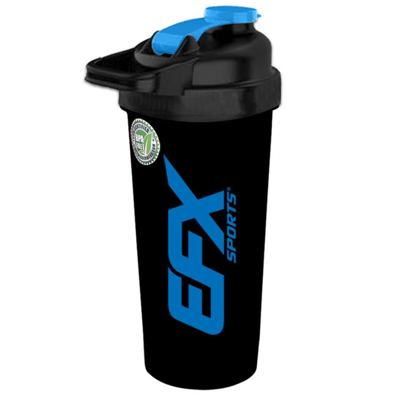 EFX Sports Shaker Bottle, Black w Blue - SupplementSource.ca