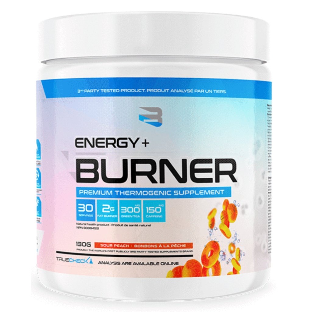 Believe Supplements Energy + Burner, 30 Servings Sour Peach - SupplementSource.ca