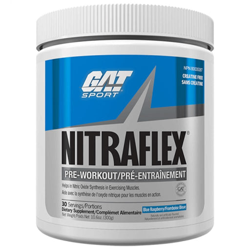 GAT Nitraflex 30 Servings Blue Raspberry - SupplementSource.ca