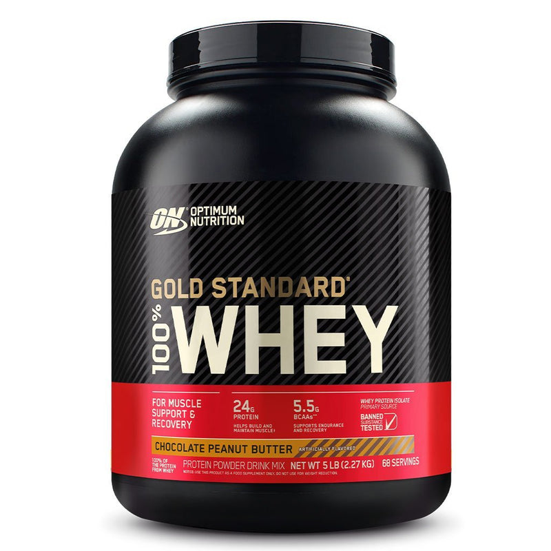 Gold Whey Standard 5lb Chocolate Peanut Butter SupplementSource.ca
