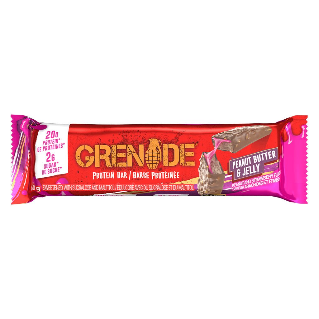 Grenade Bars 1 Bar Peanut Butter & Jelly - SupplementSource.ca