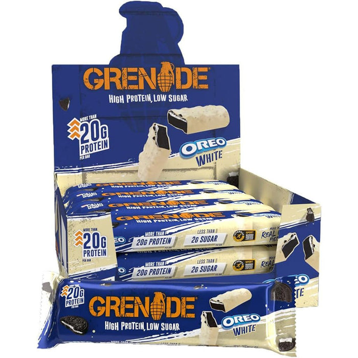 Grenade Bars 1 Box of 12 Bars Oreo White - SupplementSource.ca