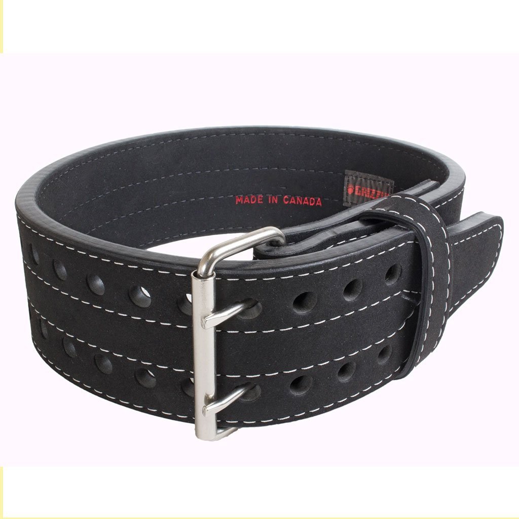 Grizzly 4" DOUBLE PRONG COMPETITION POWERLIFTING BELT XL 8472-04-XL -SupplementSourceca